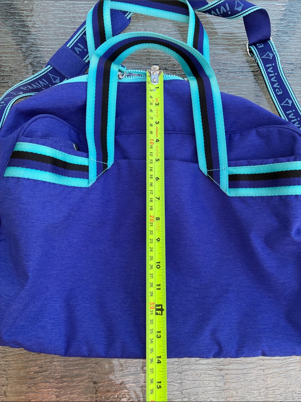 Ivivva By Lululemon Royal Blue "In The Game" Duffle Gym Overnight Weekender Bag - Picture 12 of 16